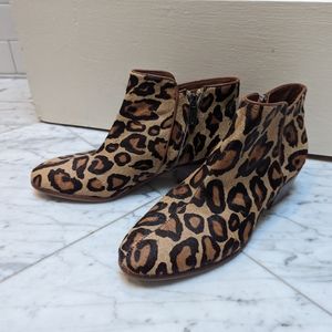 Sam Edelman leather leopard booties size 7.5